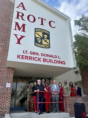 FLORIDA SOUTHERN COLLEGE HONORS DISTINGUISHED ALUMNUS LT. GEN. DONALD L. KERRICK WITH ROTC BUILDING DEDICATION AND STATEWIDE RAIDER COMPETITION