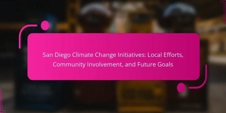 San Diego Climate Change Initiatives: Local Efforts, Community Involvement, and Future Goals