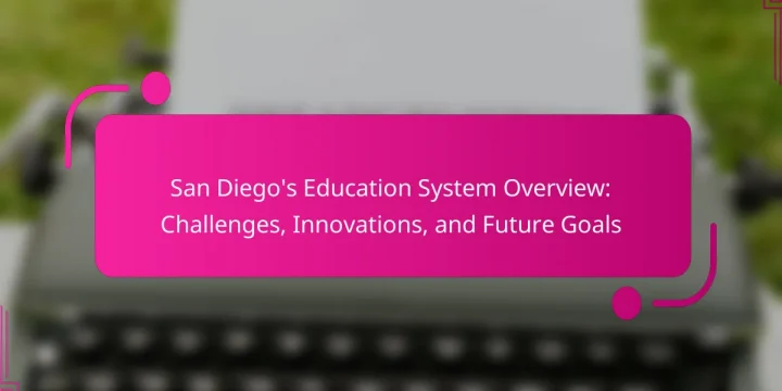 San Diego’s Education System Overview: Challenges, Innovations, and Future Goals