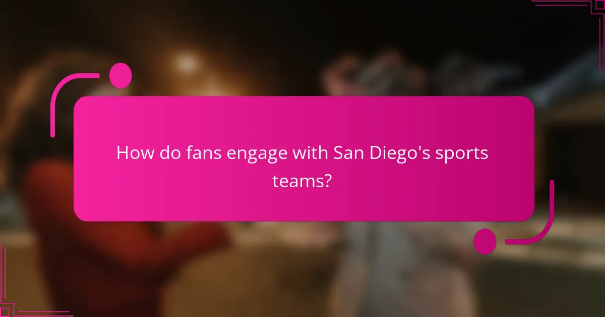 How do fans engage with San Diego's sports teams?