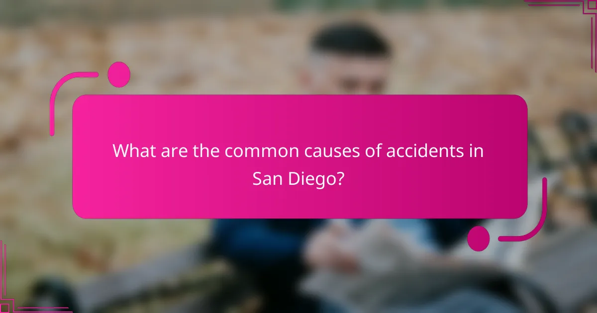 What are the common causes of accidents in San Diego?