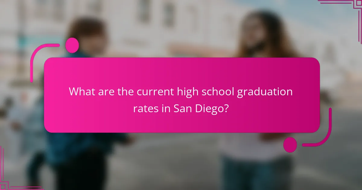 What are the current high school graduation rates in San Diego?