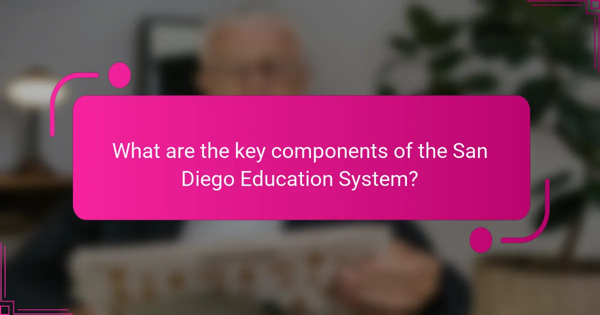 What are the key components of the San Diego Education System?