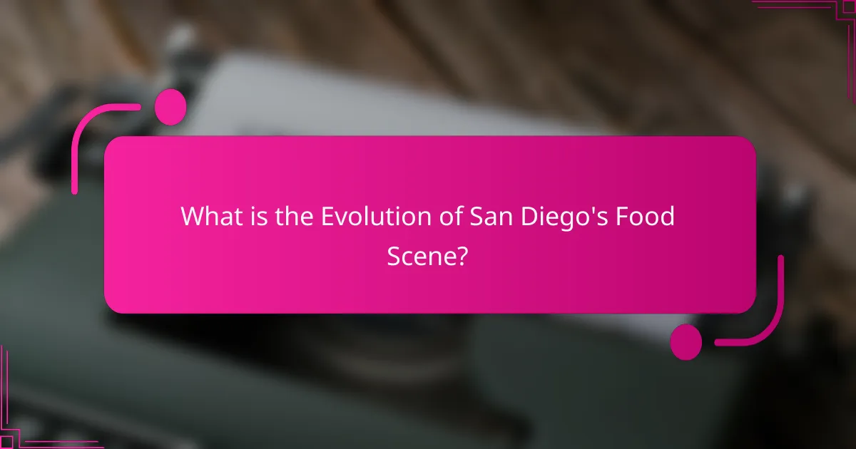 What is the Evolution of San Diego's Food Scene?